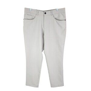 Mens Gray Panama Jack Casual Trousers Pants Polyester Spandex Blend Size 36x30